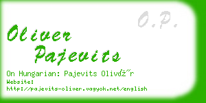 oliver pajevits business card